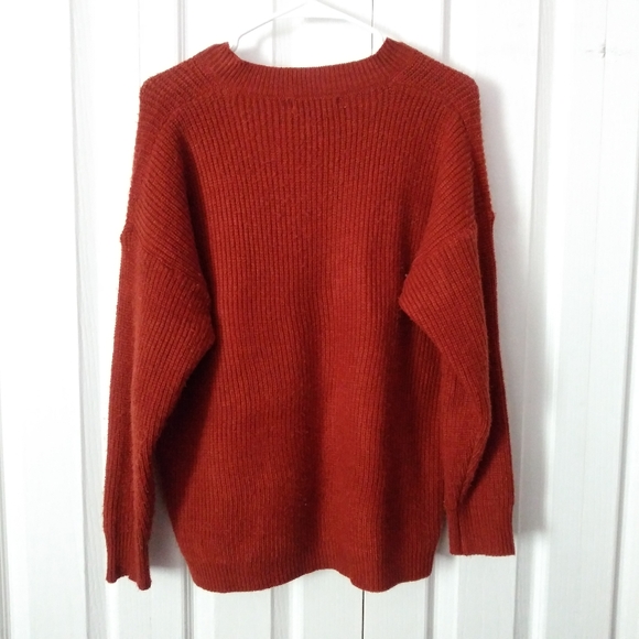 Brown V Neck Sweater Size Lg - Picture 3 of 7